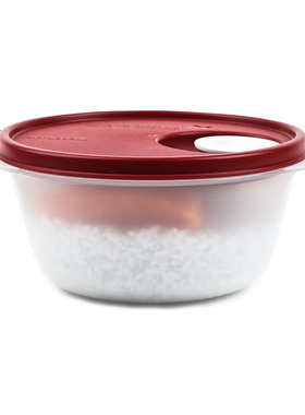 特百惠 800Ml微波饭盒 0.8L餐餐乐水晶中圆碗 密封午餐便当盒