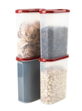 特百惠 2.3L椭圆4号保鲜盒五谷大米MM干货储藏密封防潮收纳储藏盒