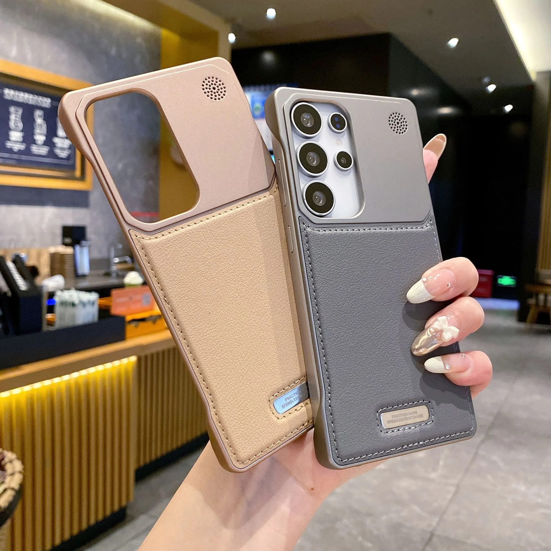 适用GalaxyS25Ultra无边框磁吸香薰手机壳三星S22ultra防摔保护套