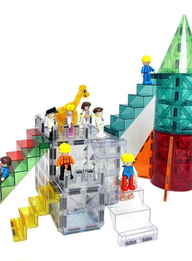 7.5cm彩窗磁力片异型磁力片2倍长楼梯兼容DUDU思创科博正方形bao