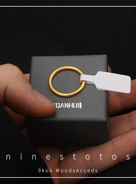 食指素圈戒指女高级感彩金素戒时尚指环小指个性仿黄金尾戒