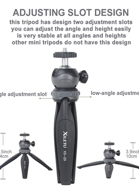 XILET XS-20 Mini Tabletop Tripod Desktop Phone Holder Stand