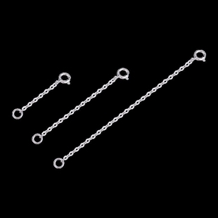 S925 Silver Fat Sister Necklace Extension Chain Sterling