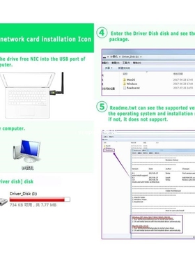 Dual Band 600Mbps 5G 2.4G USB Wireless WiFi Antenna Dongle W