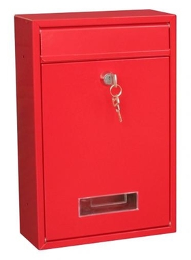 Outdoor Lockable Wall Mounted Hanging Iron Post Letter Box M