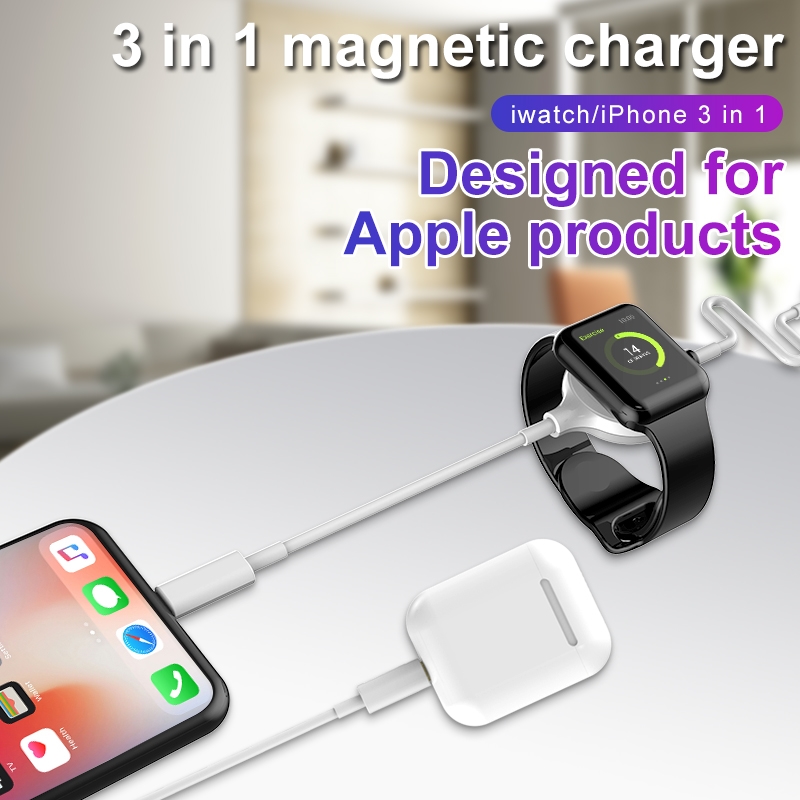 3 in 1 Magnetic IWatch Wireless Charging Dock Portable Smar