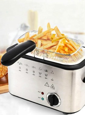 1.2L Stainless Steel Single tank Electric deep fryer smokele