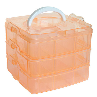 Clear Plastic Craft Beads Jewellery Storage Organizer Tool