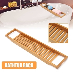 Bathroom Bamboo Bath Shelf Bath Tray Bathtub Holder Bridge T