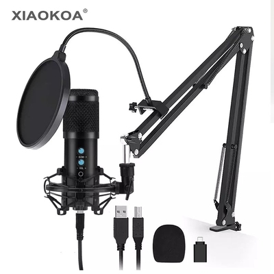 XIAOKOA USB Microphone Kit  Condenser Professional Podcast