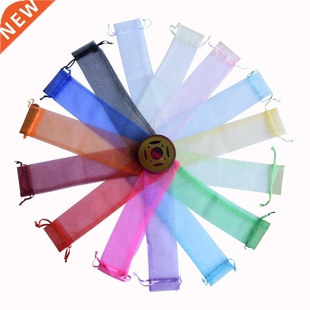 14 colors souvenir gift wedding hand fan organza bags 50 pcs