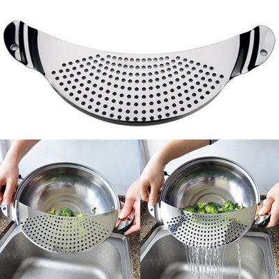 Stainless Steel Pan Pot Strainer Pasta Spaghetti Practical D