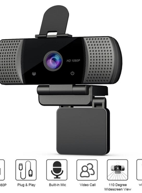 New Webcam 1080P Full HD 4K 30FPS Wide Angle USB Web Cam Wit