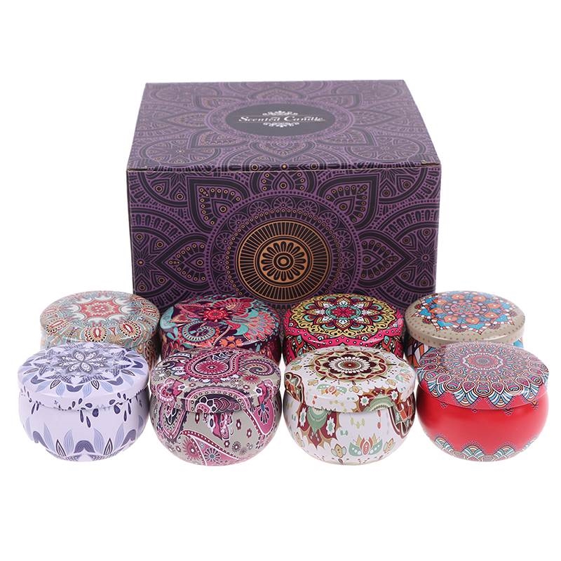 4pcs Soy Wax Scented Candles Ethnic Style Fragrance Candles