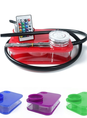Hookah Smoking With LED Light Shisha Box Nargile Sheesha Na