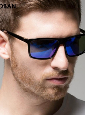 HOOBAN Fashion Square Men Sunglasses Classic Rectangle Big