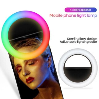 Mobile Phone Selfie Ring Flash 3 level Brightness Lens Beau