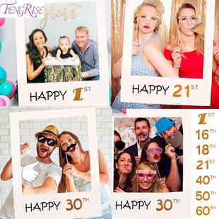 FENGRISE Paper Funny Photobooth Frame Photo Booth Props Fra