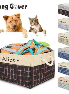 Personalised Name Clothes Storage Basket For Cat Dog Cloth