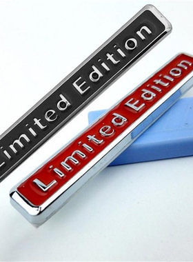 Black/red 3D Metal Limited Edition Badge Universal Car Decal