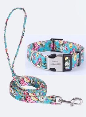 2021 Custom Dog Collar Personalized Dog Name ID Tag Matchin