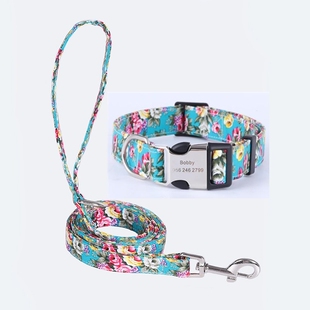 2021 Custom Dog Collar Personalized Dog Name ID Tag Matchin