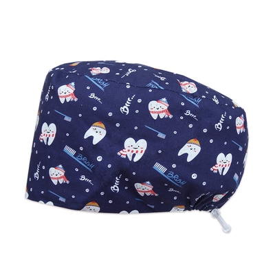 Scrub Caps Cartoon Teeth New Design Nurse Veterinary Unisex