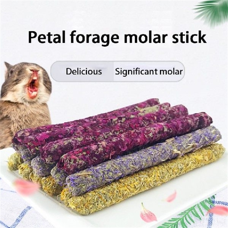 6Pcs Small Pet Teeth Cleaner Chew Stick Rose Calendula