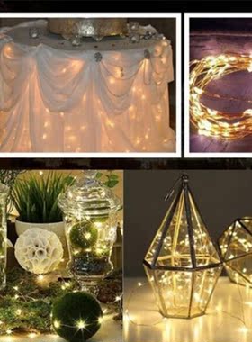 Copper Wire Festival Yard Copper Wire String 10m 100 LED Ba