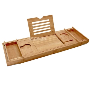 Retractable Bathtub Rack Support Organizer Shelf Bridge Wine