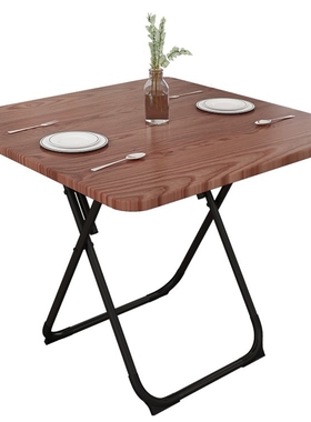 Folding table dining table home small dining table small apa