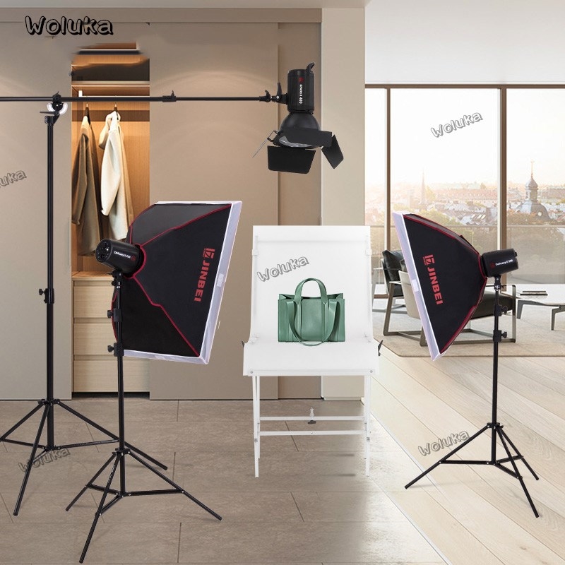 Photographic lamp set 400w plus 250W studio flash flexo box