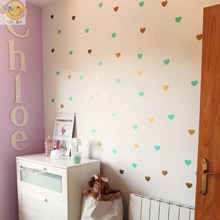 Heart Wall Sticker For Kids Room Baby Girl Room Decorative