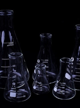 1 PC Erlenmeyer Borosilicate Glass Flask Narrow Neck Conical