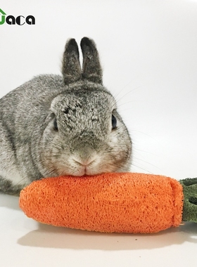 Hamster Chew Toy loofah Sponge Carrot For Rabbit  Guinea Pi