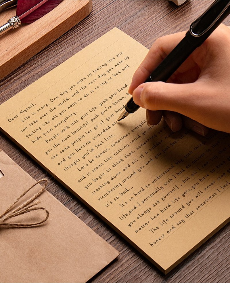 80 sheets A4/B5/A5 Vintage Kraft paper Writing Letter Statio