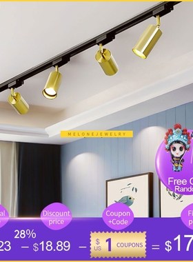 Adjustable 15W 25W Gold LED rack Light 2 3 4 Wire Phase Fixt