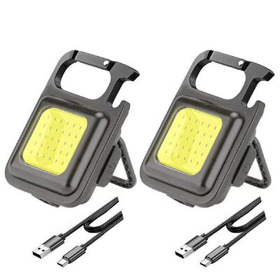 1/2pcs COB LED Flash Light Pocket Clip Mutifuction