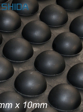 18 x 10 mm Self Adhesive Black Silicone Rubber Feet Pads Hig