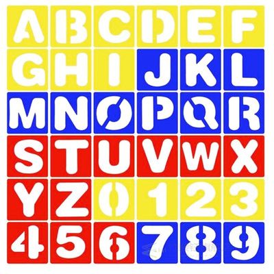 Alphabet Letter Number Stencil Set Painting Drawing Template