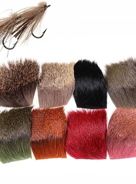 1PC 5X5cm Fly Tying Deer Hair Patches Caddis Dry Fly Tying M