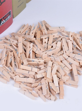 50Pcs/Set Mini Nature Wooden Clothe Photo Paper Peg Clothesp