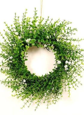 Artificial Eucalyptus Leaves Wreath Simulate Plants Hanging