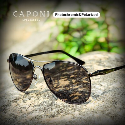 CAPONI Driving Photochromic High Quality Sunglasses Polariz