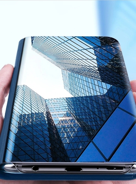 Mirror Flip Leather Smart View Case For iPhone X 6 6S 7 8 P