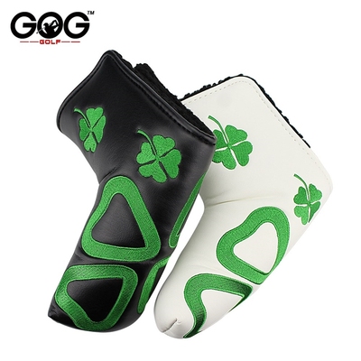 New golf putter cover headcover lucky grass PU cover For Bla