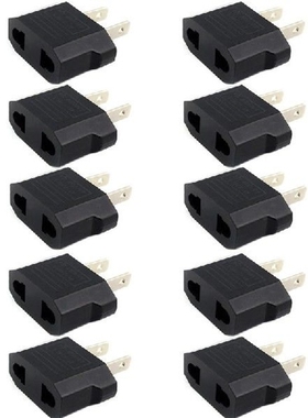 652F 10pcs European Euro EU to US USA Plug Travel Charger