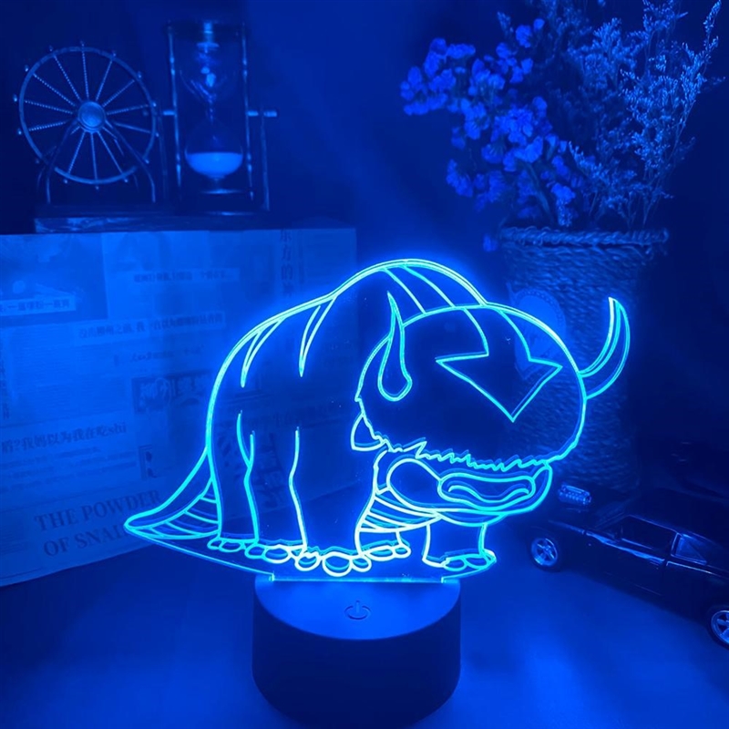 LED Night Lamp Avatar The Last Airbender Figure Appa 3D Visi