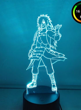 Anime Naruto Uchiha Madara Led Night Light Naruto Figure 3d