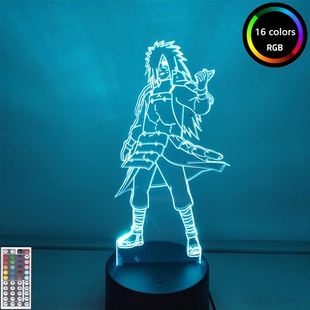 Anime Naruto Uchiha Madara Led Night Light Naruto Figure 3d